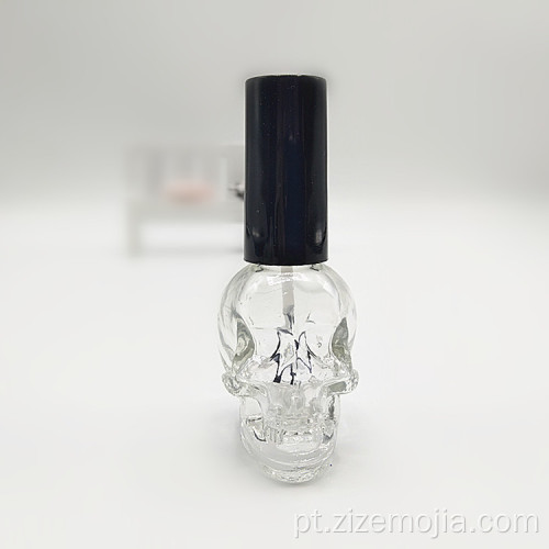 Crânio vazio de luxo 10ml frascos de esmalte de vidro